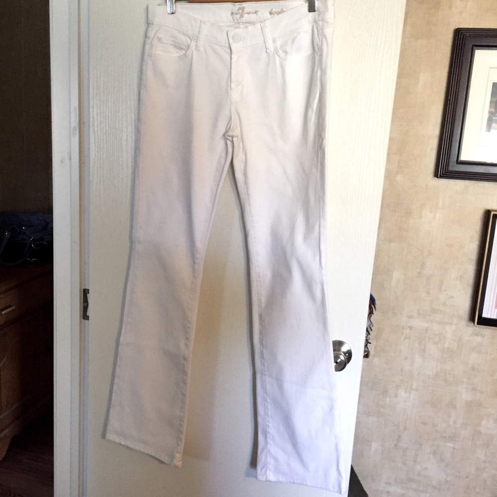 White Bootcut Jeans by 7 For All Mankind  30x34